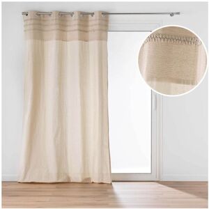 DOUCEUR D'INTÉRIEUR Rideau HILARY 140x240 cm - Tamisant Coton/Polyester Naturel Beige - Œillets Beige - Publicité DOUCEUR D'INTÉRIEUR Rideau HILARY 140x240 cm - Tamisant Coton/Polyester Naturel Beige - Œillets Beige - Publicité