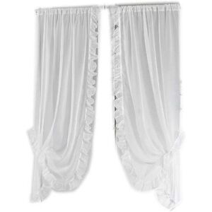 Voilage - LINDER - 0390 - Blanc - 95 x 150 cm - Polyester et Lin Beige - Publicité Voilage - LINDER - 0390 - Blanc - 95 x 150 cm - Polyester et Lin Beige - Publicité