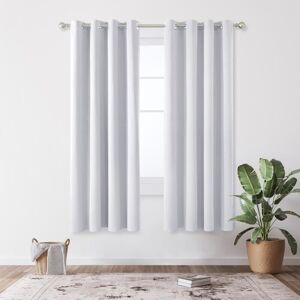 Deconovo Lot de 2 Rideaux Occultants Uni Isolant Thermique Rideau Occultant à Oeillet Rideau pour Chambre Enfant 132x160cm Blanc - Publicité Deconovo Lot de 2 Rideaux Occultants Uni Isolant Thermique Rideau Occultant à Oeillet Rideau pour Chambre Enfant 132x160cm Blanc - Publicité
