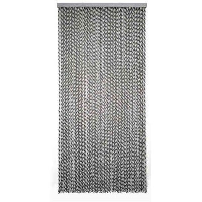 Rideau de porte en corde tressée coton et polyester recyclé - Morel Gris - Publicité Rideau de porte en corde tressée coton et polyester recyclé - Morel Gris - Publicité