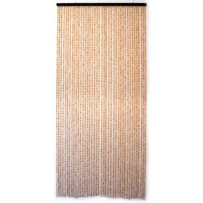 Rideau de porte en bambou et perle de bois - Morel Marron - Publicité Rideau de porte en bambou et perle de bois - Morel Marron - Publicité
