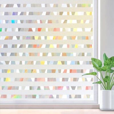Rabbitgoo Film Occultant pour Fenêtre 3D Décoratif Film Electrostatique Sans Colle Film pour vitre Statique Anti-UV-44.5x200cm Blanc - Publicité Rabbitgoo Film Occultant pour Fenêtre 3D Décoratif Film Electrostatique Sans Colle Film pour vitre Statique Anti-UV-44.5x200cm Blanc - Publicité