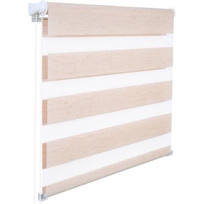 Store Enrouleur Double - WOLTU - 45x150cm - Aspect Bois Naturel Rose - Publicité Store Enrouleur Double - WOLTU - 45x150cm - Aspect Bois Naturel Rose - Publicité