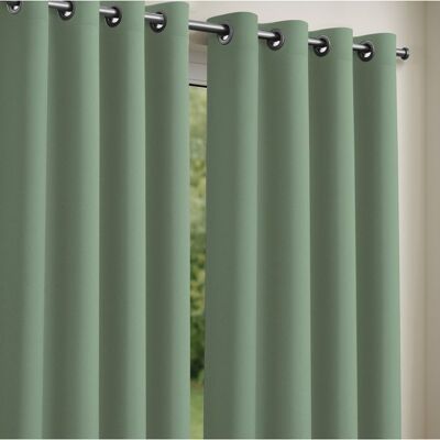 LE LINGE DE JULES Lot de 2 Rideaux obscurcissants 135 x 240 cm Vert tilleul Vert - Publicité LE LINGE DE JULES Lot de 2 Rideaux obscurcissants 135 x 240 cm Vert tilleul Vert - Publicité