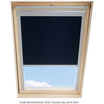 Store occultant SOLSTRO Noir compatible avec VELUX GGL C02 et GGU C02 Noir - Publicité Store occultant SOLSTRO Noir compatible avec VELUX GGL C02 et GGU C02 Noir - Publicité