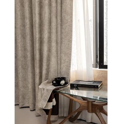 NOBRAND Rideaux occultants jacquard à fleurs beigespour chambre à couchersalonfleur chenilleobscurcissantsisolants Beige - Publicité NOBRAND Rideaux occultants jacquard à fleurs beigespour chambre à couchersalonfleur chenilleobscurcissantsisolants Beige - Publicité