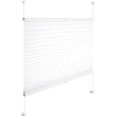 WOLTU Store plissé opaque Installation rapide et directement sans perçage Store pour Fenêtre en 100% polyester 105x130cm Blanc Blanc - Publicité WOLTU Store plissé opaque Installation rapide et directement sans perçage Store pour Fenêtre en 100% polyester 105x130cm Blanc Blanc - Publicité
