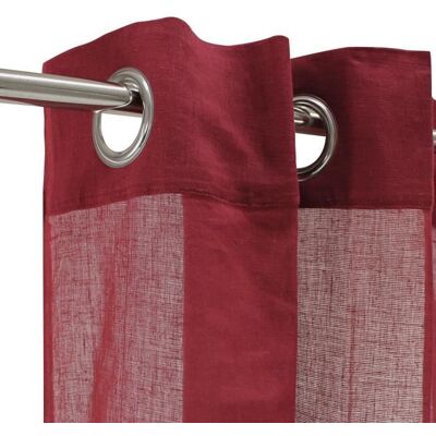THE DECO FACTORY Voilage 100% coton - Rouge bourgogne - 105x250 cm Rouge - Publicité THE DECO FACTORY Voilage 100% coton - Rouge bourgogne - 105x250 cm Rouge - Publicité
