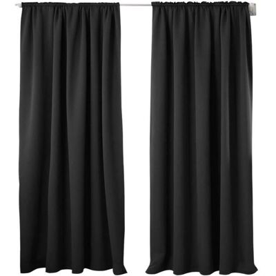 WOLTU 2 pièces Rideaux occultantpour Maison intérieure pour fenêtre et Porte Isolant Thermique135x225cmNoir VH5881sz-2 Noir - Publicité WOLTU 2 pièces Rideaux occultantpour Maison intérieure pour fenêtre et Porte Isolant Thermique135x225cmNoir VH5881sz-2 Noir - Publicité