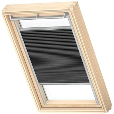 VELUX Store Original Plissé Occultant et Isolant Noir Charbon Cadre Argenté FHC U04 Noir - Publicité VELUX Store Original Plissé Occultant et Isolant Noir Charbon Cadre Argenté FHC U04 Noir - Publicité