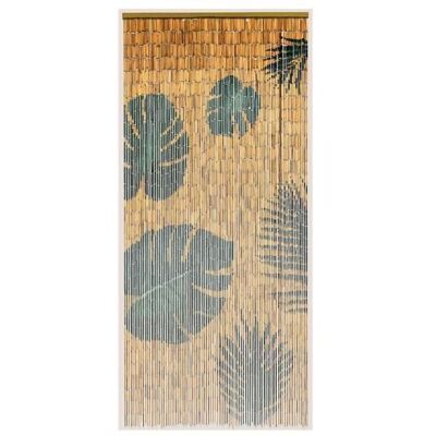 Rideau de porte Bâtonnets de bambou peints dessin feuilles monstera et palmier - 90 x 200 cm - Morel 90x2x200cm Vert Vert - Publicité Rideau de porte Bâtonnets de bambou peints dessin feuilles monstera et palmier - 90 x 200 cm - Morel 90x2x200cm Vert Vert - Publicité