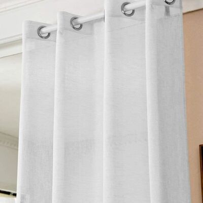 WOLTU 1 pièces Rideaux Semi-Transparents Voilage à œillets 140x245cm Blanc VH5861ws Blanc - Publicité WOLTU 1 pièces Rideaux Semi-Transparents Voilage à œillets 140x245cm Blanc VH5861ws Blanc - Publicité