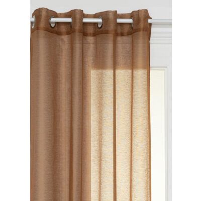 Voilage Moly tamisant 135 x 240 cm Atmosphera - Camel - Camel - Marron - Publicité Voilage Moly tamisant 135 x 240 cm Atmosphera - Camel - Camel - Marron - Publicité
