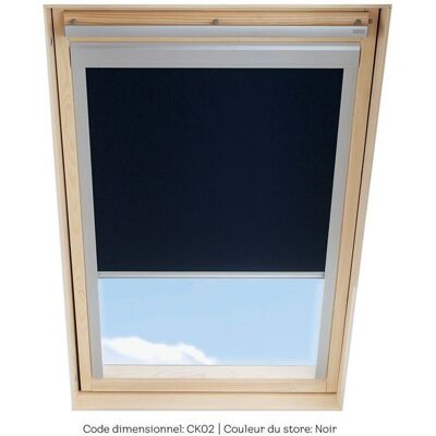 Store occultant SOLSTRO Noir compatible avec VELUX GGL CK02 et GGU CK02 Noir - Publicité Store occultant SOLSTRO Noir compatible avec VELUX GGL CK02 et GGU CK02 Noir - Publicité