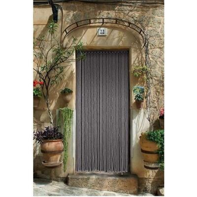 Rideau de porte en corde tressée en coton - 90x200cm - Gris - Publicité Rideau de porte en corde tressée en coton - 90x200cm - Gris - Publicité