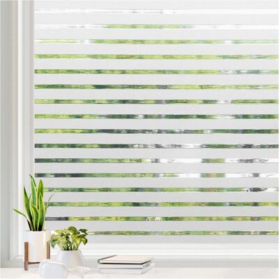 RABBITGOO Film Fenetre Anti Regard Motif Rayure 45x300cm Brise Vue Fenetre Electrostatique Protection UV Film pour Vitre Décoratif Blanc - Publicité RABBITGOO Film Fenetre Anti Regard Motif Rayure 45x300cm Brise Vue Fenetre Electrostatique Protection UV Film pour Vitre Décoratif Blanc - Publicité