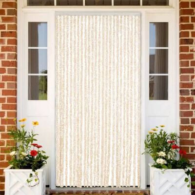 vidaXL Rideau Anti-Insectes Beige et Blanc 100x200 cm Chenille - Rideau à Moustiquaires - Publicité vidaXL Rideau Anti-Insectes Beige et Blanc 100x200 cm Chenille - Rideau à Moustiquaires - Publicité