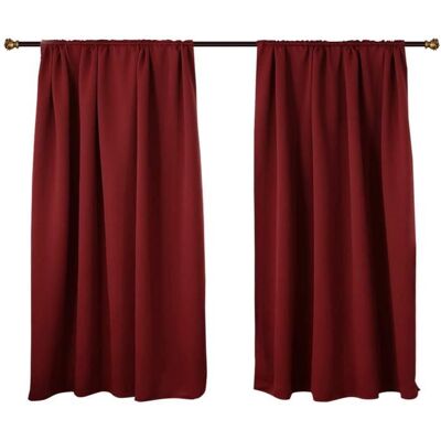 WOLTU Lot de 2 Rideaux occultant pour fenêtre et Porte Isolant Thermique135x175cmBordeaux VH5882bd-2 Rouge - Publicité WOLTU Lot de 2 Rideaux occultant pour fenêtre et Porte Isolant Thermique135x175cmBordeaux VH5882bd-2 Rouge - Publicité