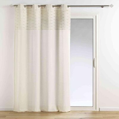 ENJOY HOME Rideau à 8 oeillets Golden sunset en coton avec finition fils coupés - Beige - 140 x 240 cm Beige - Publicité ENJOY HOME Rideau à 8 oeillets Golden sunset en coton avec finition fils coupés - Beige - 140 x 240 cm Beige - Publicité