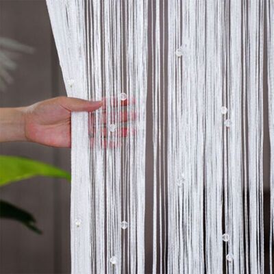 MICH Moustiquaire à perles 100 x 200 cm blanche utilisable comme moustiquaire paravent et protection contre les insectes. Publicité MICH Moustiquaire à perles 100 x 200 cm blanche utilisable comme moustiquaire paravent et protection contre les insectes. Publicité
