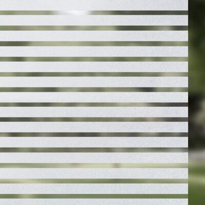 RABBITGOO Film Fenetre Anti Regard Motif Rayure 90x300cm Brise Vue Fenetre Electrostatique Protection UV Film pour Vitre Décoratif Blanc - Publicité RABBITGOO Film Fenetre Anti Regard Motif Rayure 90x300cm Brise Vue Fenetre Electrostatique Protection UV Film pour Vitre Décoratif Blanc - Publicité