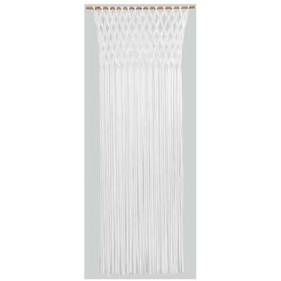 Rideau de porte - MOREL - Tressage macramé - Jersey de coton - 90 x 200 cm - Blanc Blanc - Publicité Rideau de porte - MOREL - Tressage macramé - Jersey de coton - 90 x 200 cm - Blanc Blanc - Publicité
