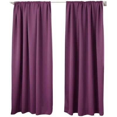 WOLTU 2 pièces Rideaux occultantpour Maison intérieure pour fenêtre et Porte Isolant Thermique135x245cmViolet VH5880vl-2 Violet - Publicité WOLTU 2 pièces Rideaux occultantpour Maison intérieure pour fenêtre et Porte Isolant Thermique135x245cmViolet VH5880vl-2 Violet - Publicité