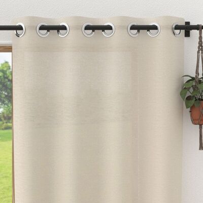 SOLEIL D'OCRE Voile lin à oeillets 280x250 cm LINEN naturel par Soleil dOcre Beige - Publicité SOLEIL D'OCRE Voile lin à oeillets 280x250 cm LINEN naturel par Soleil dOcre Beige - Publicité