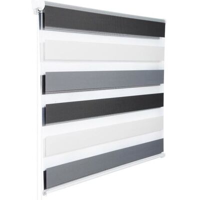 Store Enrouleur Double - WOLTU - 65x150cm - Blanc Gris Anthracite - Polyester durable et résistant Blanc - Publicité Store Enrouleur Double - WOLTU - 65x150cm - Blanc Gris Anthracite - Polyester durable et résistant Blanc - Publicité