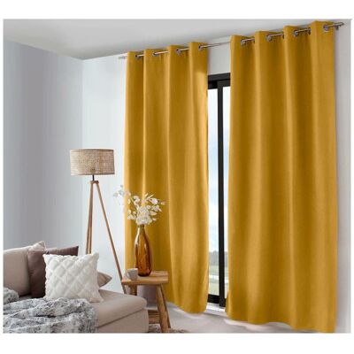 Rideau thermique Nordica Moutarde 135 x240 cm - Enjoy Home Jaune - Publicité Rideau thermique Nordica Moutarde 135 x240 cm - Enjoy Home Jaune - Publicité