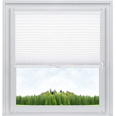 WOLTU Store plissé sans perçage pour fenêtre ou Porte55x100cmBlanc Blanc - Publicité WOLTU Store plissé sans perçage pour fenêtre ou Porte55x100cmBlanc Blanc - Publicité
