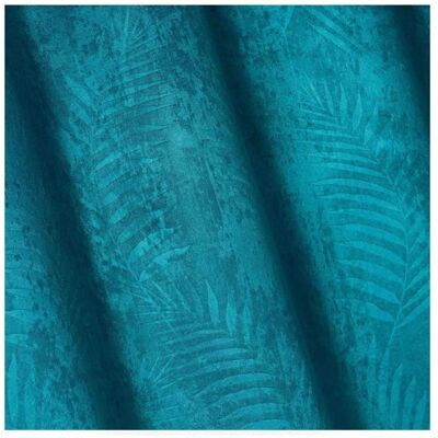 Rideau - EDEN - Tropicaline - Occultant - 140 x 240 cm - Pétrole (feuilles tropicales) Bleu - Publicité Rideau - EDEN - Tropicaline - Occultant - 140 x 240 cm - Pétrole (feuilles tropicales) Bleu - Publicité