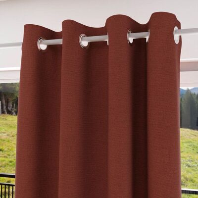 SOLEIL D'OCRE Rideau à oeillets 100% occultant 135x250 cm ECLIPSE brique par Soleil dOcre Rouge - Publicité SOLEIL D'OCRE Rideau à oeillets 100% occultant 135x250 cm ECLIPSE brique par Soleil dOcre Rouge - Publicité