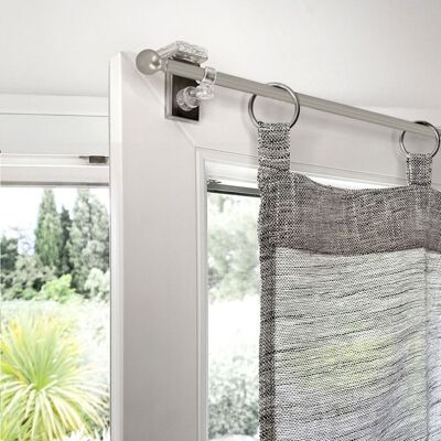 Tringle extensible à boules - MOBOIS - Ø 7mm - Blanc laqué - Nickel mat Blanc - Publicité Tringle extensible à boules - MOBOIS - Ø 7mm - Blanc laqué - Nickel mat Blanc - Publicité