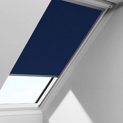 VELUX Original Store Occultant Cadre Argenté DKL MK06 Bleu Foncé Bleu - Publicité VELUX Original Store Occultant Cadre Argenté DKL MK06 Bleu Foncé Bleu - Publicité