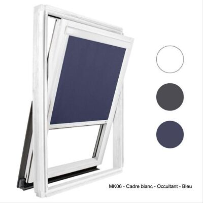 AVOSDIM Store Occultant Ossature Blanche Compatible VELUX ® Pour Dimension Mk06 - Bleu Bleu - Publicité AVOSDIM Store Occultant Ossature Blanche Compatible VELUX ® Pour Dimension Mk06 - Bleu Bleu - Publicité