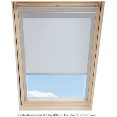 Store occultant SOLSTRO Blanc compatible avec VELUX GGL U04 GGL 804 GGL 7 GGU U04 GHL U04 GHL 804 GIL U34 Blanc - Publicité Store occultant SOLSTRO Blanc compatible avec VELUX GGL U04 GGL 804 GGL 7 GGU U04 GHL U04 GHL 804 GIL U34 Blanc - Publicité