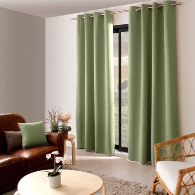 ENJOY HOME Rideau occultant et isolant uni Olive - Taille: 140x240cm - Coloris: Vert olive Vert - Publicité ENJOY HOME Rideau occultant et isolant uni Olive - Taille: 140x240cm - Coloris: Vert olive Vert - Publicité