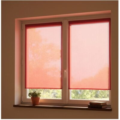 Eden Paire de Rideaux Voile 70 x 200 cm Brise bise rouge Rouge - Publicité Eden Paire de Rideaux Voile 70 x 200 cm Brise bise rouge Rouge - Publicité