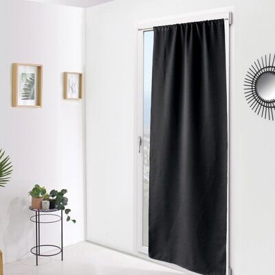 ENJOY HOME Rideau de porte occultant 90x210 Basic noir Noir - Publicité ENJOY HOME Rideau de porte occultant 90x210 Basic noir Noir - Publicité