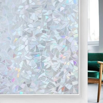 rabbitgoo Film pour Vitre Film Anti Regard Fenetre Adhesif Effet Miroir sans Tain Effet Arc-en-Ciel Anti UV Gris Argenté 60x200cm Blanc - Publicité rabbitgoo Film pour Vitre Film Anti Regard Fenetre Adhesif Effet Miroir sans Tain Effet Arc-en-Ciel Anti UV Gris Argenté 60x200cm Blanc - Publicité