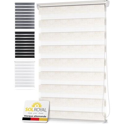 SOL ROYAL Store double SolDecor DL2 90x150cm lin - Klemmfix sans percer Beige - Publicité SOL ROYAL Store double SolDecor DL2 90x150cm lin - Klemmfix sans percer Beige - Publicité