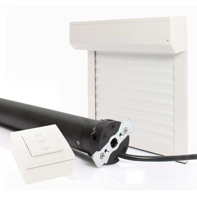 AVOSDIM Volet Roulant Recoupable Electrique Filaire ALU Blanc H215 x L180 cm Blanc - Publicité AVOSDIM Volet Roulant Recoupable Electrique Filaire ALU Blanc H215 x L180 cm Blanc - Publicité