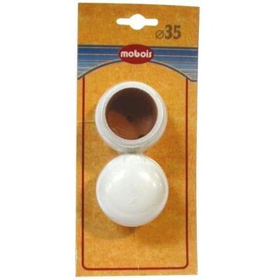 MOBOIS Lot de 2 embouts anglais - D:35 mm - blanc Blanc - Publicité MOBOIS Lot de 2 embouts anglais - D:35 mm - blanc Blanc - Publicité