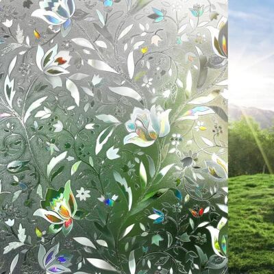 Rabbitgoo Film Occultant pour Fenêtre Film Décoratif Electrostatique pour Vitrage Anti-UV Protection du vis-à-vis--60*200CM Blanc - Publicité Rabbitgoo Film Occultant pour Fenêtre Film Décoratif Electrostatique pour Vitrage Anti-UV Protection du vis-à-vis--60*200CM Blanc - Publicité
