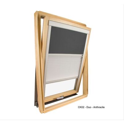 AVOSDIM Store Duo Compatible VELUX ® Pour Dimension Ck02 - Gris Anthracite Gris - Publicité AVOSDIM Store Duo Compatible VELUX ® Pour Dimension Ck02 - Gris Anthracite Gris - Publicité