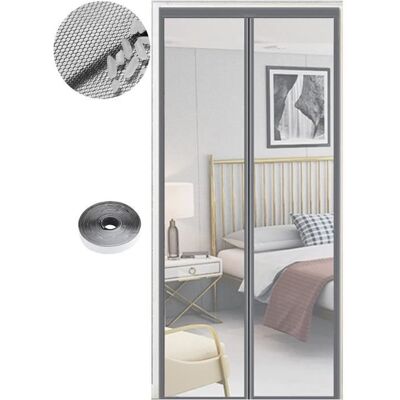 NOBRAND Moustiquaire Magnétique pour Portes120 x 210cm Fermeture Automatique de Porte Rideau Couloirs Patio Sans Perçage Gris Gris - Publicité NOBRAND Moustiquaire Magnétique pour Portes120 x 210cm Fermeture Automatique de Porte Rideau Couloirs Patio Sans Perçage Gris Gris - Publicité