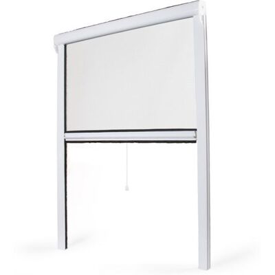 AVOSDIM Moustiquaire Enroulable pour Fenêtre - L130 x H160cm - Recoupable - PVC Blanc - Anti-insectes - Publicité AVOSDIM Moustiquaire Enroulable pour Fenêtre - L130 x H160cm - Recoupable - PVC Blanc - Anti-insectes - Publicité