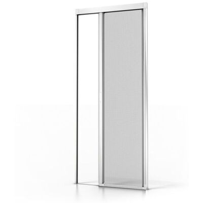 Avosdim Store moustiquaire Porte Alu Luxe - H230 x L140cm recoupable - Blanc 9010 texturé - Protection insectes ajustable - Publicité Avosdim Store moustiquaire Porte Alu Luxe - H230 x L140cm recoupable - Blanc 9010 texturé - Protection insectes ajustable - Publicité