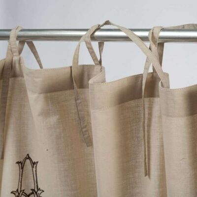 Rideau Monogramme The Deco Factory - 110x250cm - Beige/Marron - Contemporain - Publicité Rideau Monogramme The Deco Factory - 110x250cm - Beige/Marron - Contemporain - Publicité
